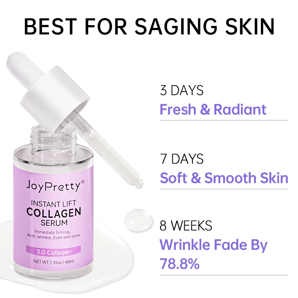 Collagen Serum Anti Wrinkle Aging Face Lift Firm Skin Care Moisturising Smooth Fine Lines Vitamin C Facial Serum Cosmetics